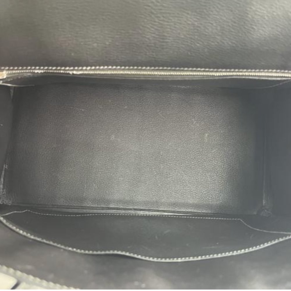 Hermes Shiny Porosus Crocodile Skin Birkin 35 w Palladium HW in Graphite - Picture 11 of 13